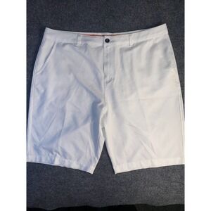 Chase 54 Bermuda Shorts‎ Men's 36 White Solid Slash Pockets High Rise Flat Front